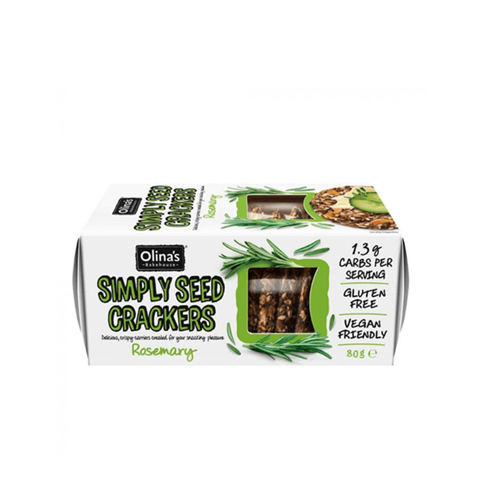 Olina's Bakehouse Original Simply Seed Crackers with Rosemary 80g